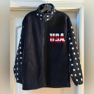 American flag Fleece Jacket